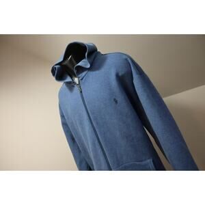 Polo Ralph Lauren Jogger Hoodie Full Zip Poly Cotton Blue Mens 3XB 3XL BIG